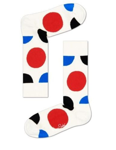 White Big Dot Crew Socks