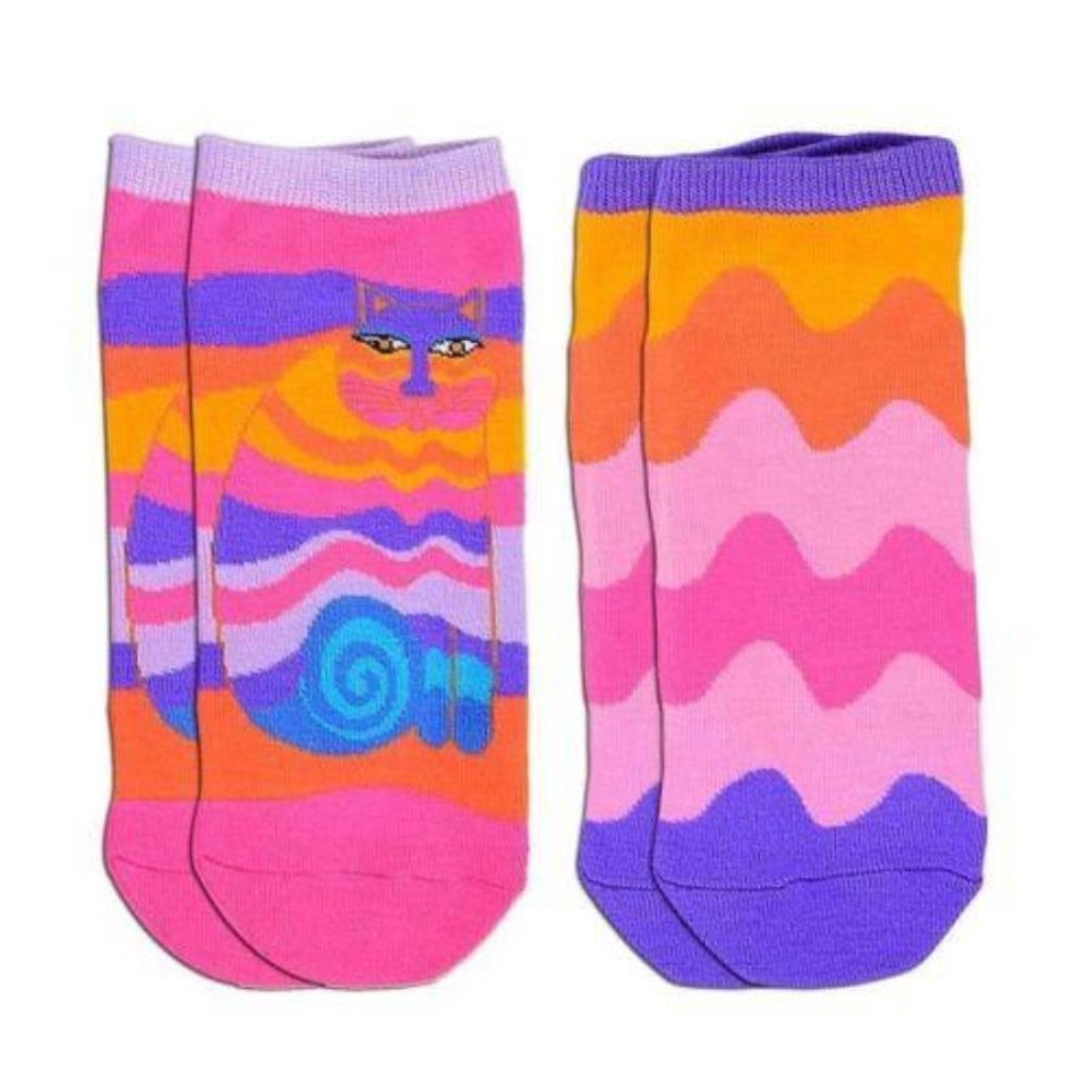 Women's Rainbow Cat Socks 2 Pair