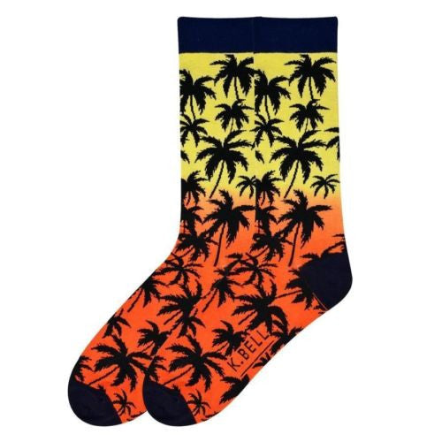 Men's Palm Tree Crew Socks