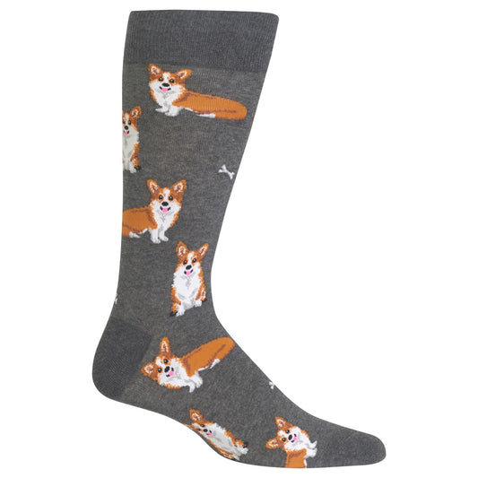 Men's Corgi Charcoal Socks