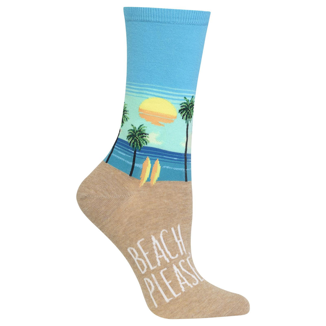 Women's Blue Beach Please Socks