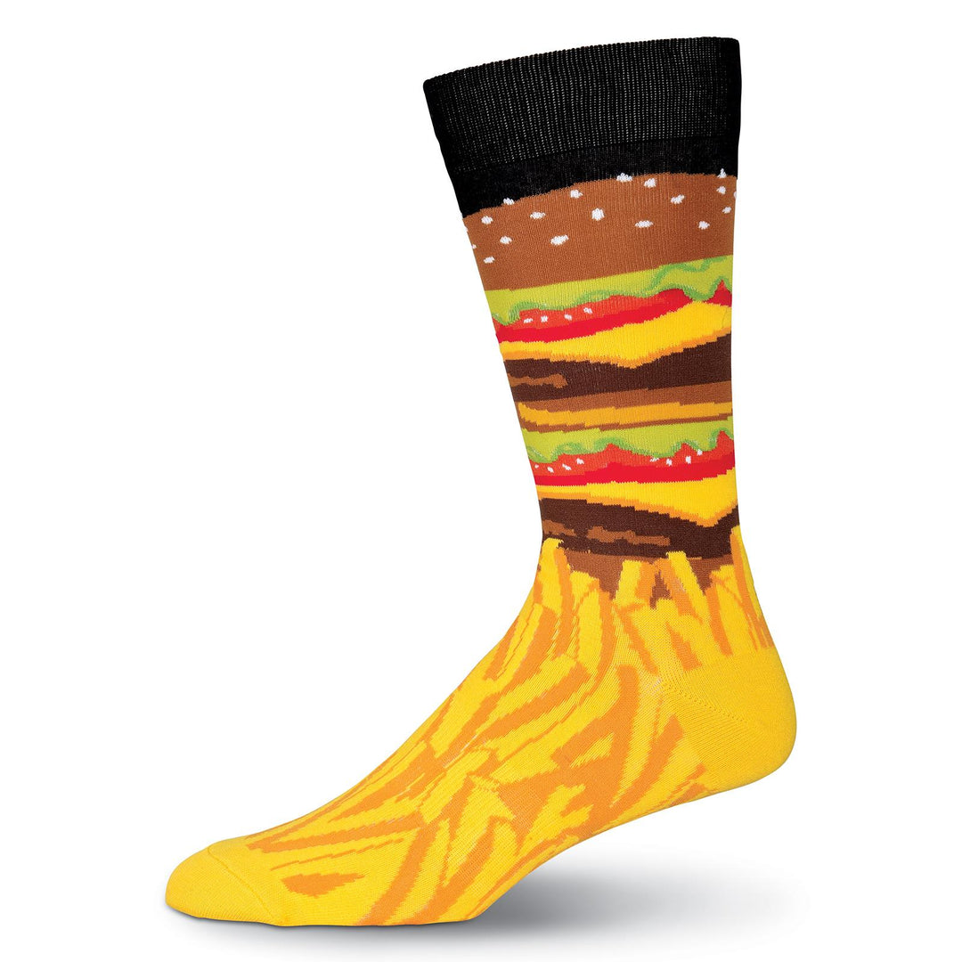 Men's Burger and Fries Crew Socks