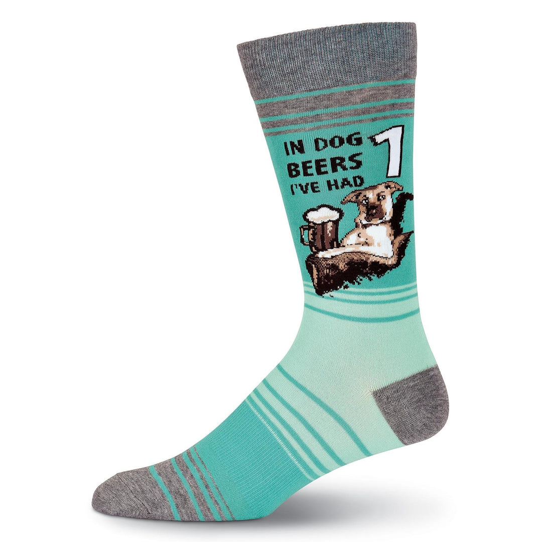 Men's Dog Beers Crew Socks
