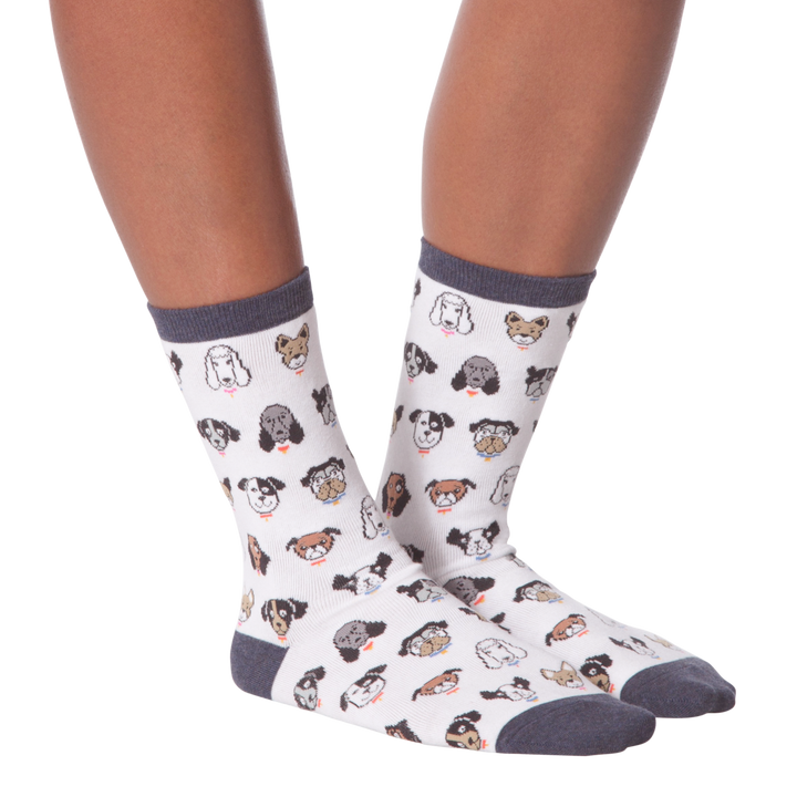 Women's Dog Profile Crew Socks