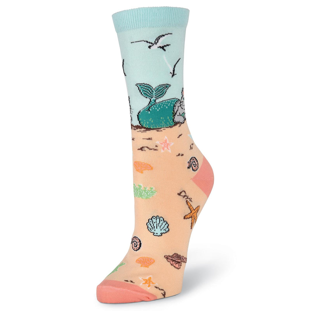 Women's Mermaid Cat Crew Socks