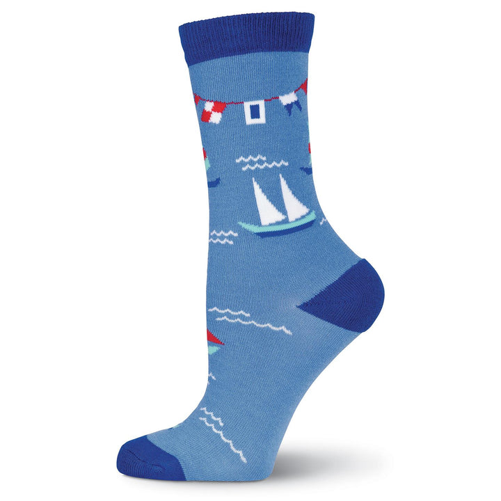 Women's Nautical Flags Crew Socks American Made