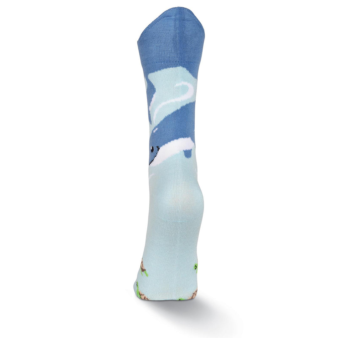 Women's Wide Mouth Whale Tail Crew Socks