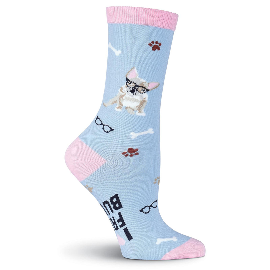 Women's French Bulldog Crew Socks