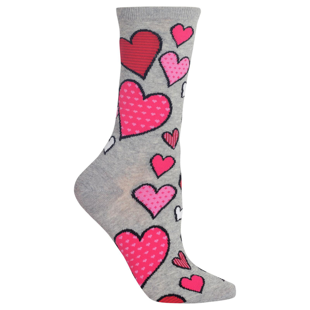 Women's Hearts Socks Gray