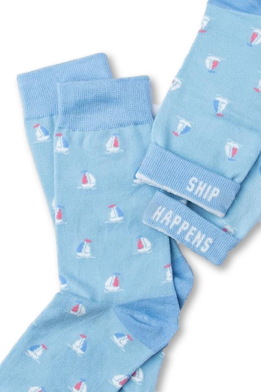 Ship Happens Blue Women's Sock