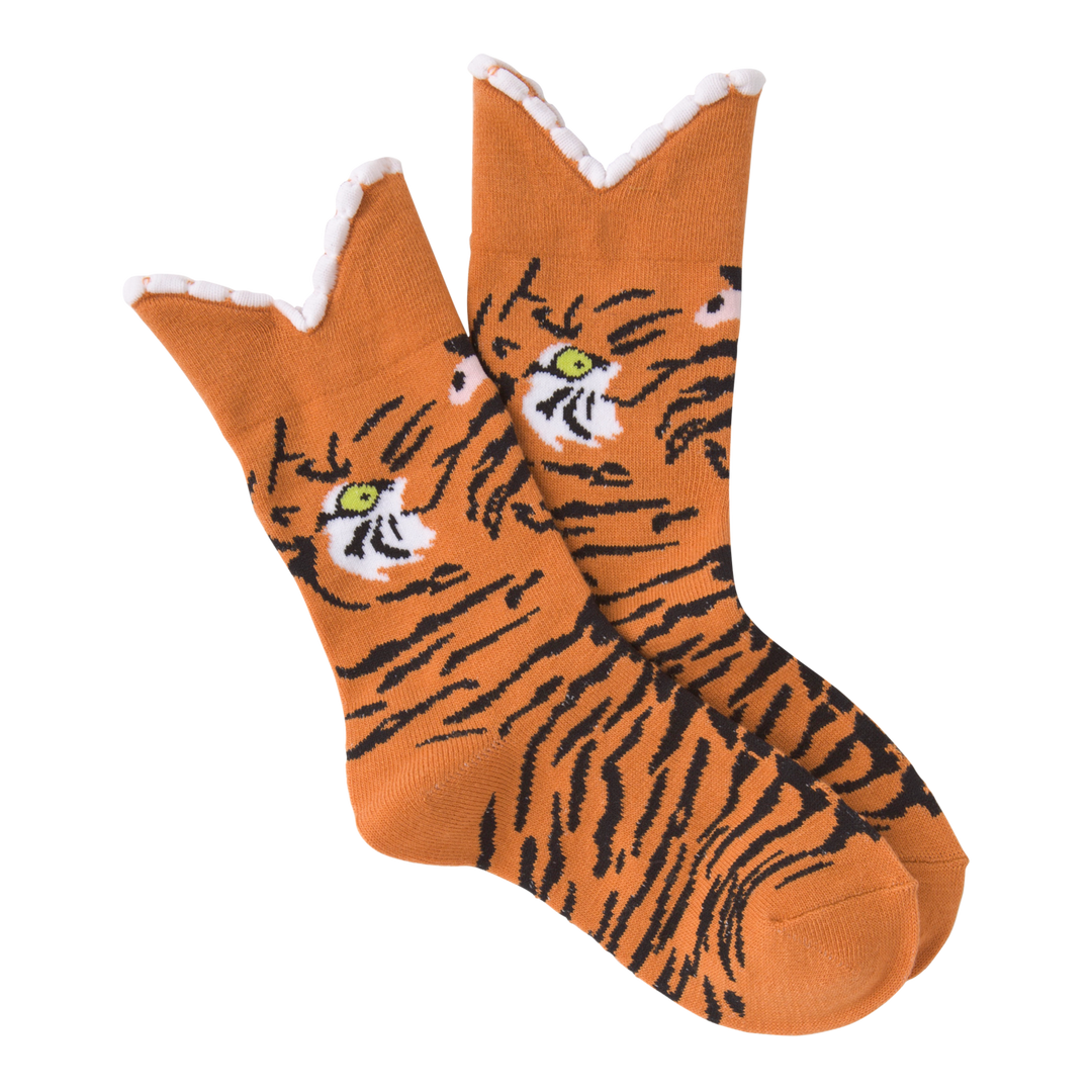 Kid's Wide Mouth Tiger Crew Socks