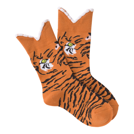 Kid's Wide Mouth Tiger Crew Socks