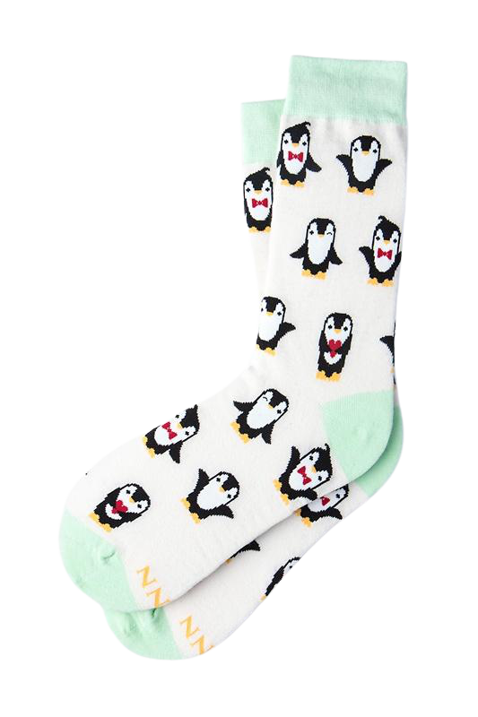 Women's Penguins are Chill Ivory Sock