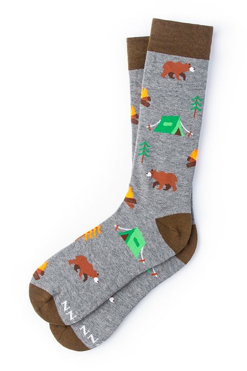 Men's Gone Campin' Gray Sock