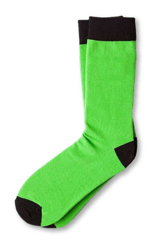Lime Green Irvine Crew Socks