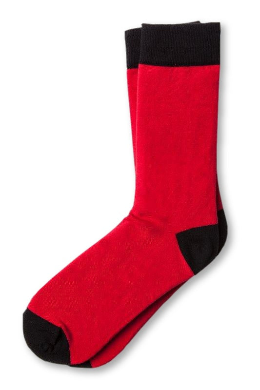 Red Irvine Crew Socks